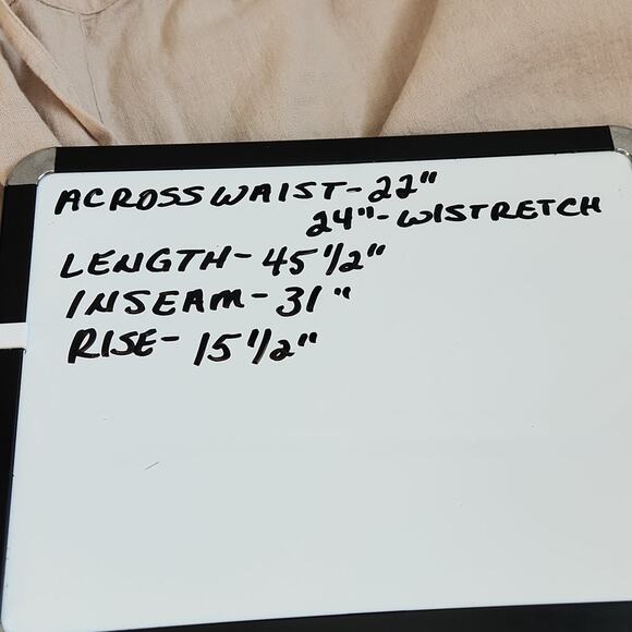 Naturals D&Co Women's Tan Linen Blend Pants Size 2XT Pockets Drawstring Neutral - Picture 9 of 9